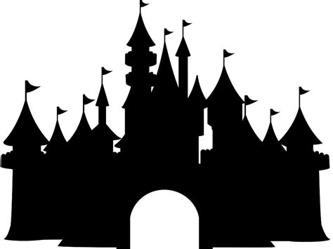 Silhouette: Château Disney - Silhouettes vectoriel