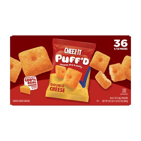 Cheez-It Puff’d Double Cheese Baked Snacks, 36 pk | BJ's Wholesale Club