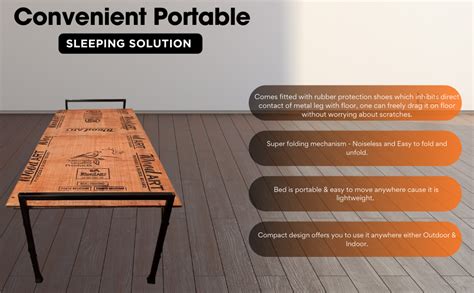 NATTNAK Aaram Charpai Udyog Smart Plywood Foldable Single Bed (Size 2.5 ...