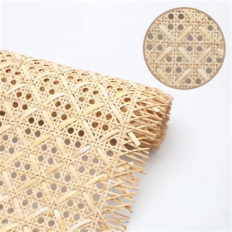 Buy 14" Width Rattan Webbing Roll 3.3 Feet Open Mesh Natural Cane ...