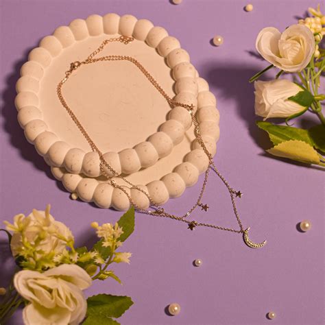 Layered Crescent Charm Necklace | Salty – Salty Accessories