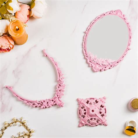Vintage Ornate Double Sided Mirror Pink Online - Premium Table Mirror ...