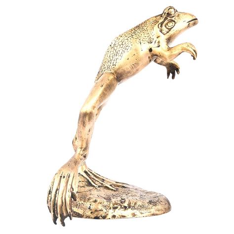 Spitting Leaping Frog Cast Bronze Garden Statue Fountain