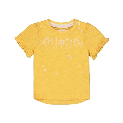 Buy Yellow Embroidered Frill T-Shirt Online at Best Price | Mothercare ...