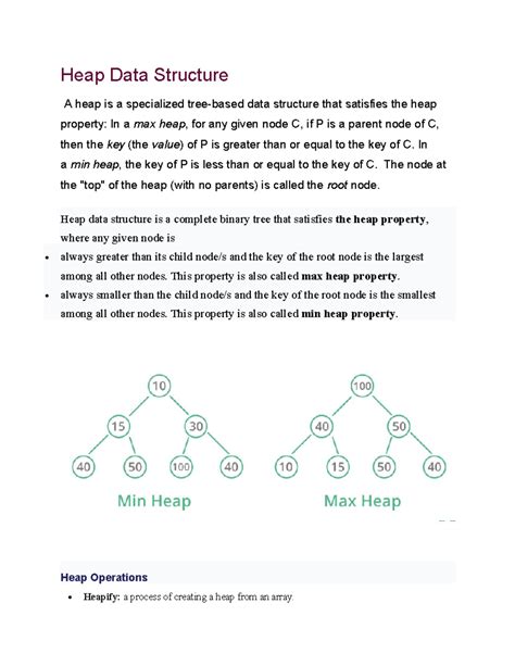 Heap data strucutre - Heap Data Structure A heap is a specialized tree ...