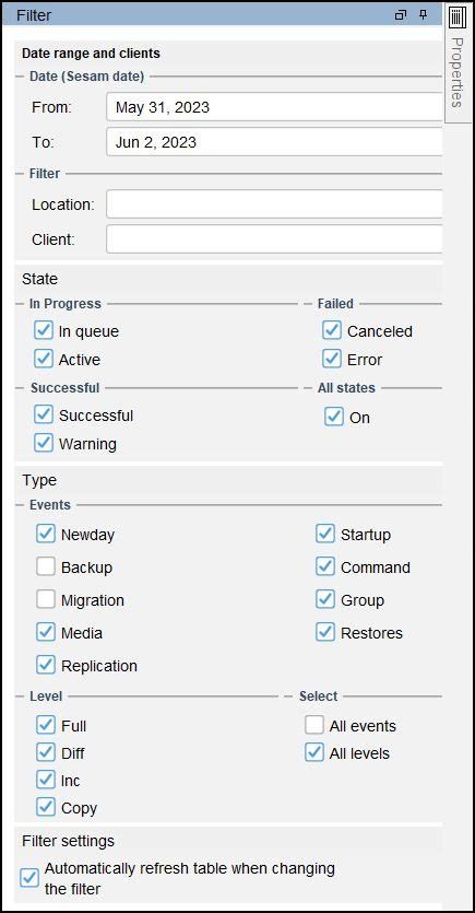 Source:Filtering Displayed Content - SEPsesam