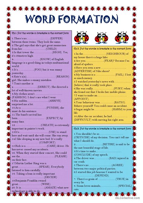 Word Formation Practice 的图像结果