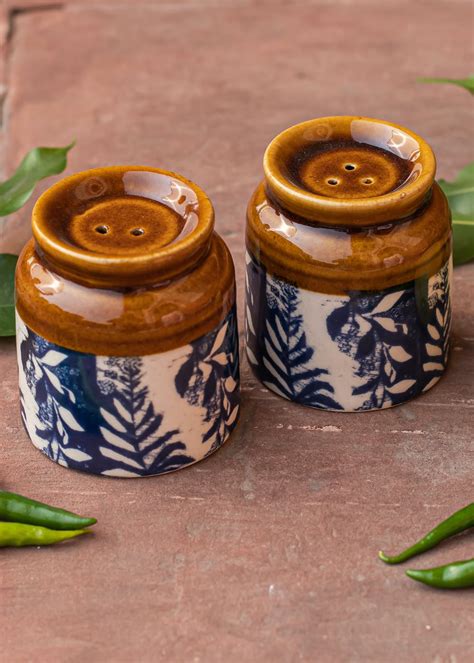 Get Indigo Stoneware Salt - Pepper Set at ₹ 850 | LBB Shop