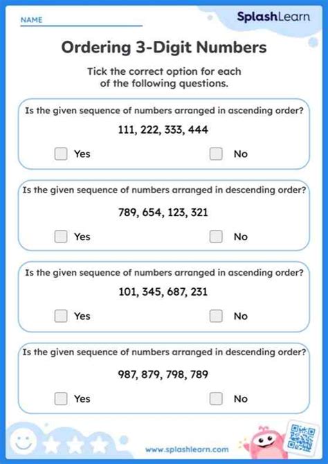 Image result for Ordering Numbers Worksheets 3rd Grade