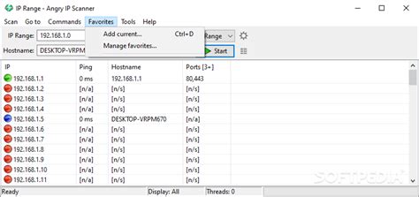 Angry IP Scanner 的图像结果