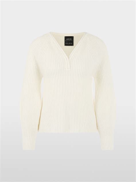 Trui met ribstructuur Knitted in Germany | marc-cain.com/nl