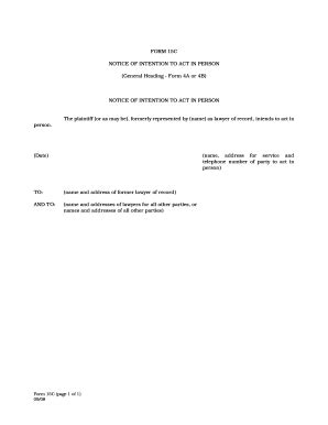 Fillable Online Form 15C (page 1 of 1) 0908 FORM 15C NOTICE OF ...