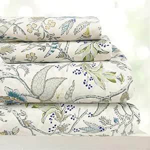 SAJAVAT HOME 100% Pure Cotton King Size Floral Bedsheet Set with 2 ...