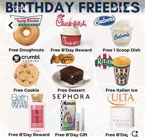 Pin by LovelyMrsv on Birthday gifts | Birthday freebies, Free birthday ...