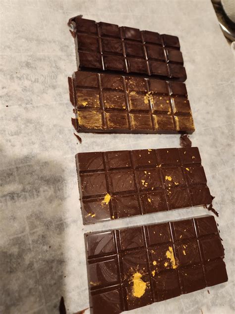 Made my first mushroom chocolate bars. They are roughly 4 grams each ...