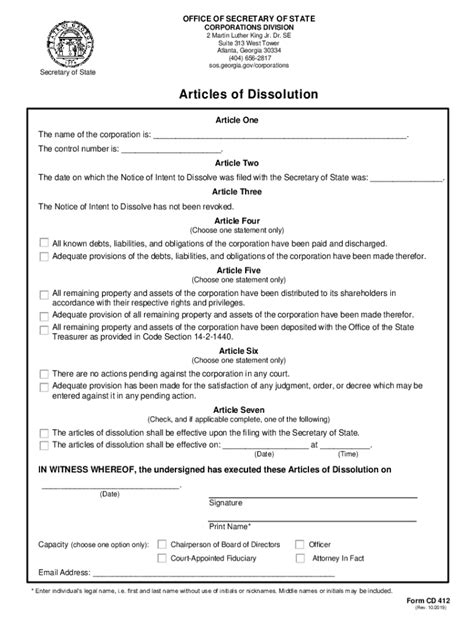 2019-2026 Form GA CD 412 - Blank Fillable Template | Fill Out, Print ...