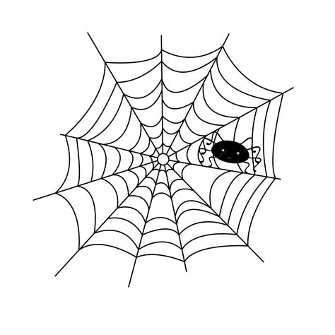 Cute Spider And Web Clipart
