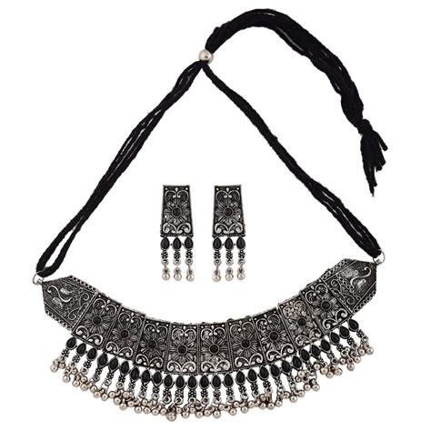 Buy Shining Diva Fashion Latest Stylish Traditional Oxidised Silver ...