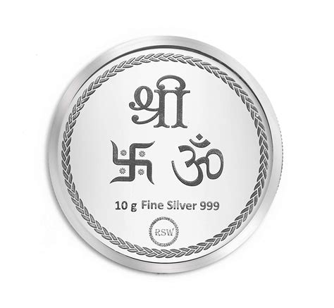 Buy 10 Grams 999 Ashtalakshmi Silver coin BIS Hallmarked with Certi ...