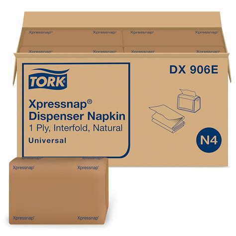 Tork DX906E Universal Xpressnap Dispenser Napkin, Interfold, 1-Ply, 8.5 ...