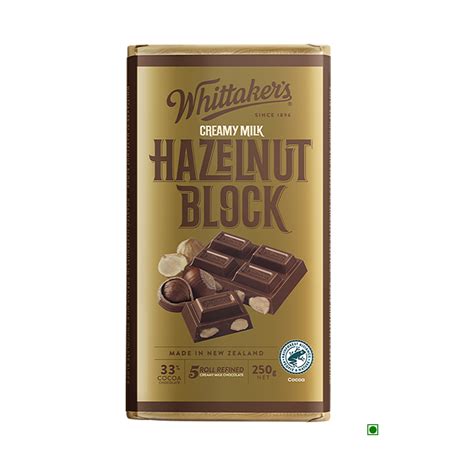 Whittaker's Hazelnut Block 250g – Cococart India