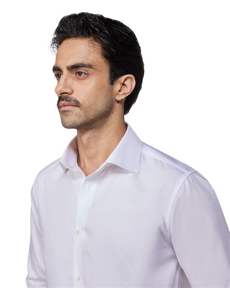 Harrowfield Twill Checked Shirt - White & Grey – Bombay Shirt Company