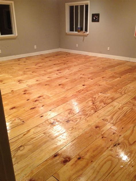 DIY plywood plank floor | Hearth and home | Pinterest