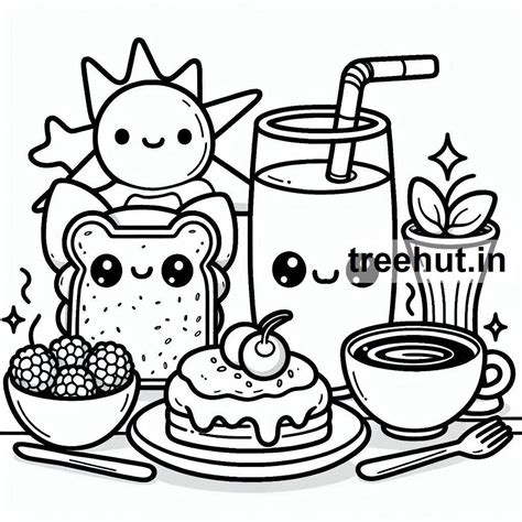 Breakfast Coloring Pages