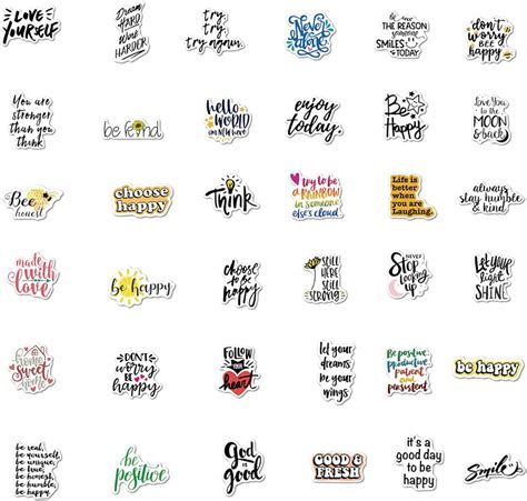Buy 50PCS Inspirational Stickers for Teens, Students, Teachers and ...