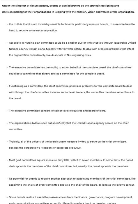 unlike the roles of the Executive Committees and General Councils, the ...