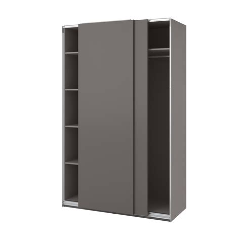 PAX / HASVIK wardrobe, dark grey/dark grey, 150x66x236 cm (59x26x931/8 ...