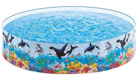 Intex 8ft X 18inch Snapset Pool for Kids with Whales & Dolphins Design ...