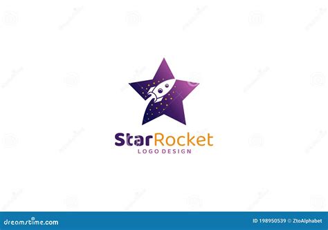 Rocket Star Launch Logo Template Stock Vector - Illustration of ...