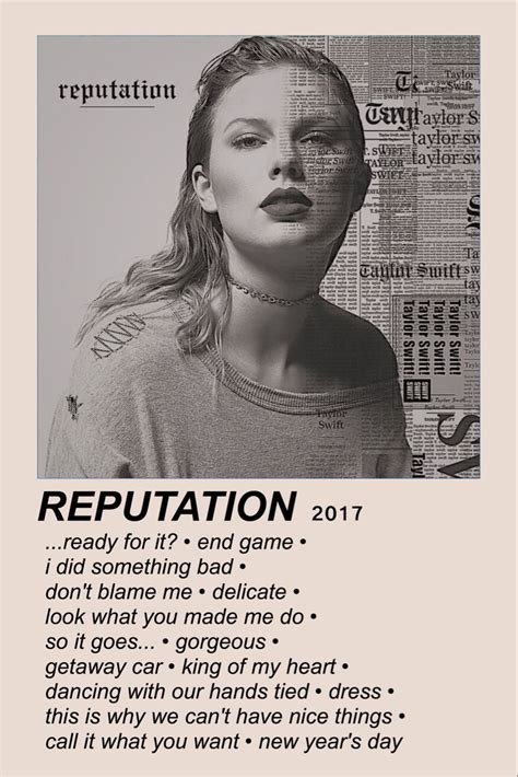reputation taylor swift | Taylor lyrics, Music poster ideas, Music ...