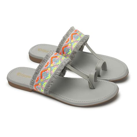 Buy DIPYO Kolhapuri Casual Flat Sandal For Women & Girls | Jaipuri Flat ...