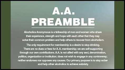 The AA Preamble - The New and The Old (Wilmington) Version.