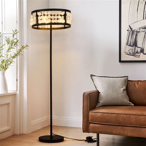 diniluse Standing Floor Lamp with Natural Seashells, Boho Floor Lamps ...