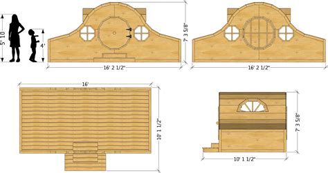 8x16 Hobbit Playhouse Plan for Kids - Paul's Playhouses