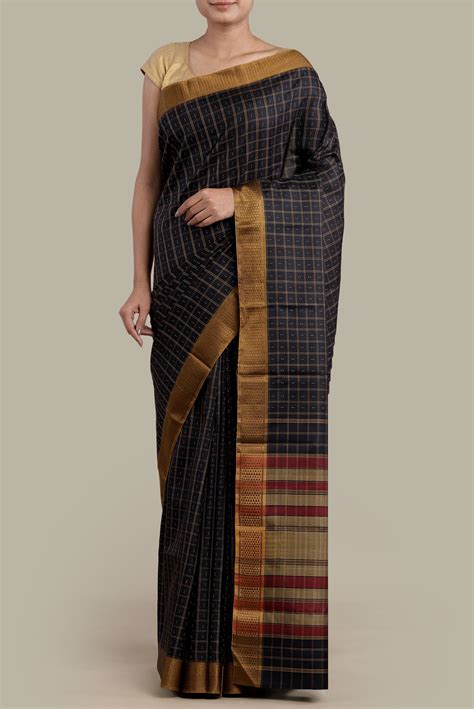 Black Kanchipuram Silk Saree – Nalli Silk Sarees Pvt Ltd