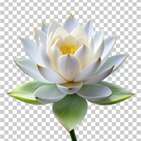 White lotus flower on transparent background | Premium AI-generated PSD
