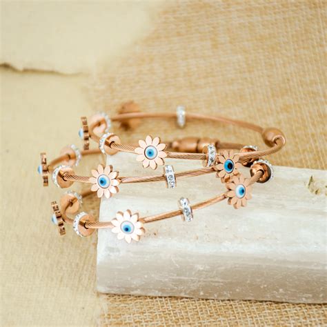 Flower Evil Eye Bangle | Upakarna | Water-Proof | Everyday Bangles