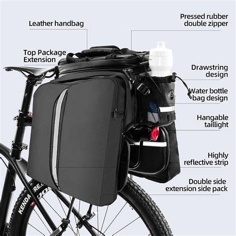 ROCKBROS Waterproof Carbon Leather Bike Rack Trunk India | Ubuy