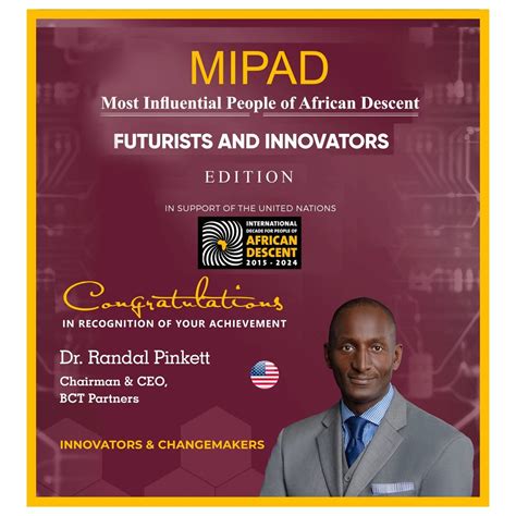 Congratulations to Dr. Randal Pinkett, CEO and Chairman of BCT Partners who was recognized by ...