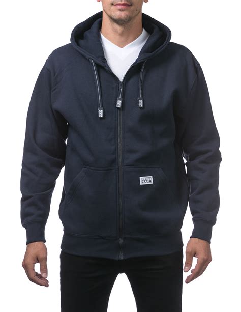 143 NAVY Heavyweight Full Zip Fleece Hoodie
