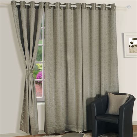 Buy SWAYAM Set of 2 Jacquard Blackout Door Curtains from Swayam at just ...