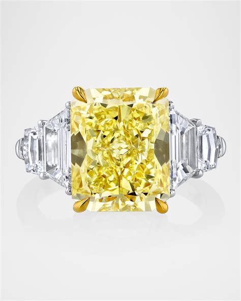 Neiman Marcus Diamonds x Danielle Klein Platinum and 18K Yellow Gold Radiant-Cut Diamond ...