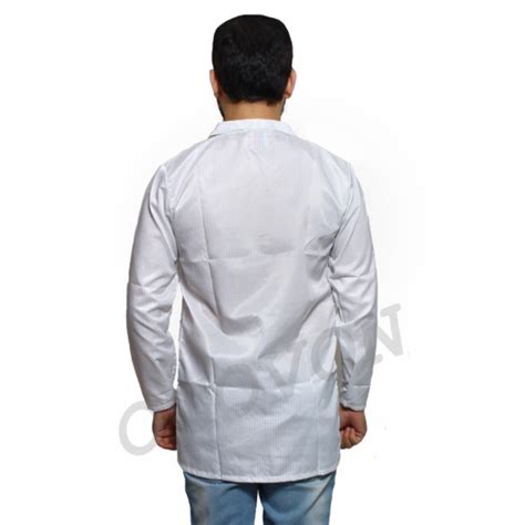 Unisex ESD Apron / Anti-Static Lab Coat - White