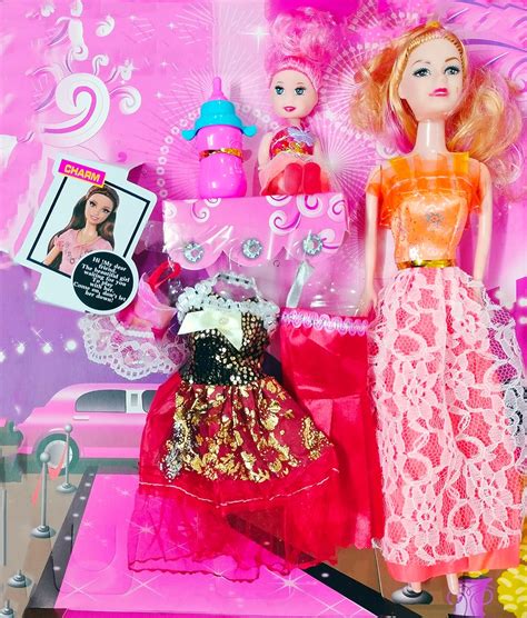 VGRASSP Beautiful Girl Doll Toy for Kids Big and Baby Doll Toy Set, 3 ...