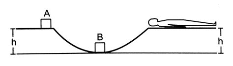 The track shown in figure is frictionless. The block B of mass 2m is ...