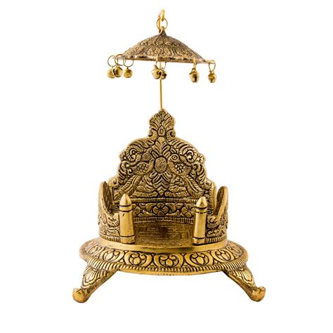 Buy Metal kala Aluminum Handicraft Thakur Ji Singhasan for Ladoo Gopal ...